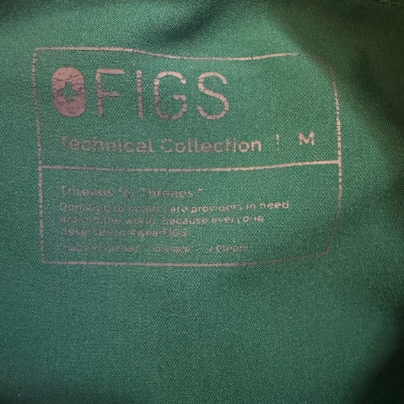 Figs Women's Emerald Green Jogger Style Scrub Pants Medium - Picture 3 of 3